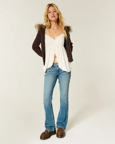 Hollister Low-rise Medium Wash Studded Bootcut Jeans