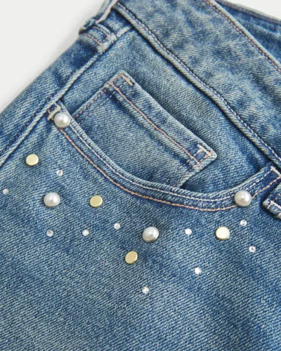 Hollister Low-rise Medium Wash Studded Bootcut Jeans