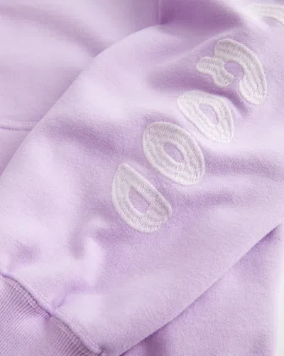 Hollister Feel Good Graphic Easy Zip-up Hoodie In Purple