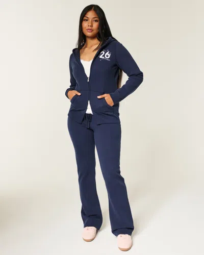 Hollister Senior '26 Graphic Bootcut Sweatpants In Blue