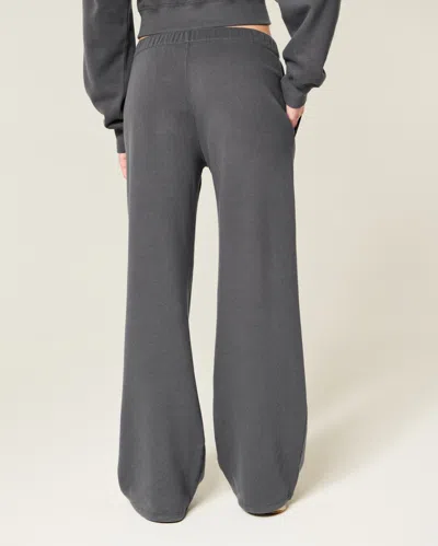 Hollister Sparkle Logo Graphic Wide-leg Sweatpants In Gray
