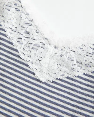 Hollister Lace Trim Layering Cami In Blue