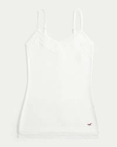 Hollister Lace Trim Layering Cami In Yellow