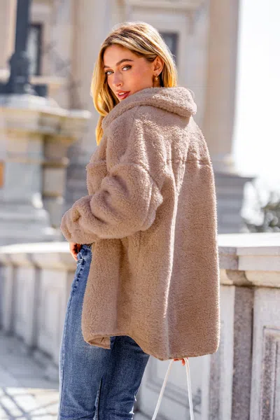 Cupshe Snowed In Taupe Coat In Brown