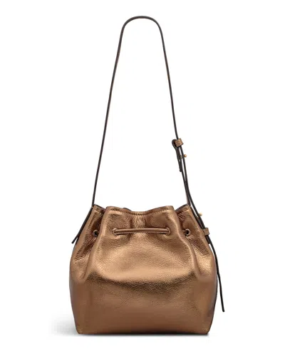 Radley London York Mews Metallic Mini Drawstring Shoulder Bag In Brown