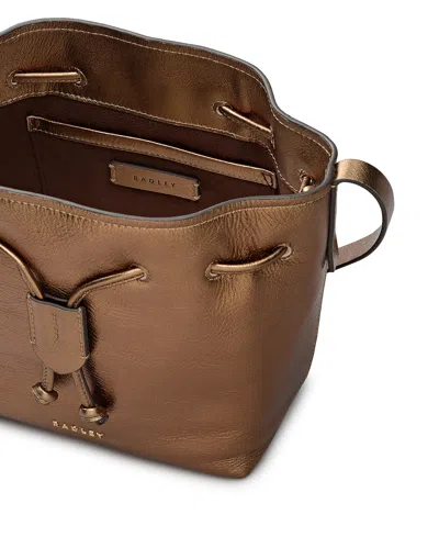 Radley London York Mews Metallic Mini Drawstring Shoulder Bag In Brown