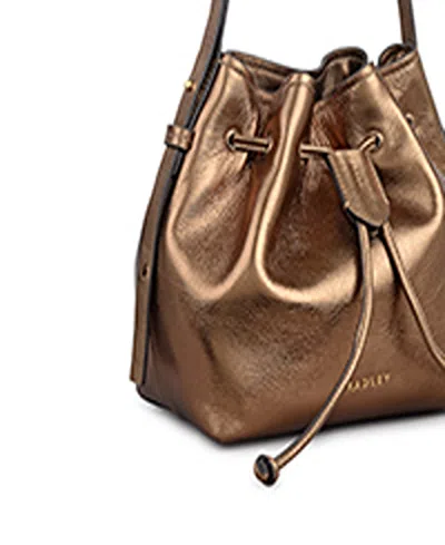 Radley London York Mews Metallic Mini Drawstring Shoulder Bag In Brown