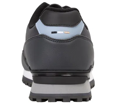 Hugo Boss Men's Parkour Run Round Toe Sneakers In Gray