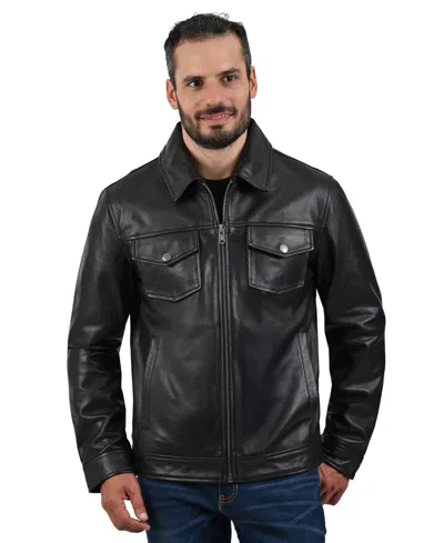 Frye Men's Regular-fit Collared Neck Jacket In Black