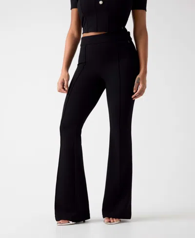 Guess Women's New Flared Evelina High-waist Pants In Black