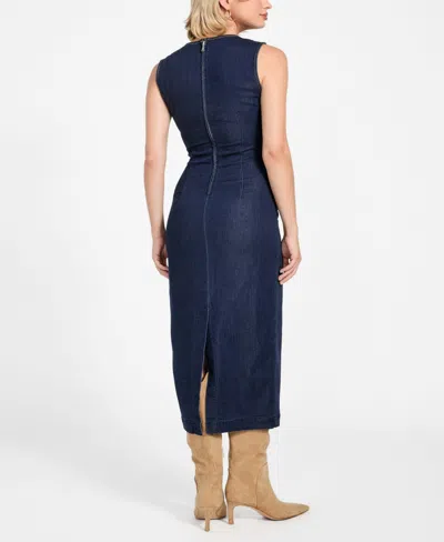 Guess Women's Sleeveless Dahlia Denim Midi Dress In Blue