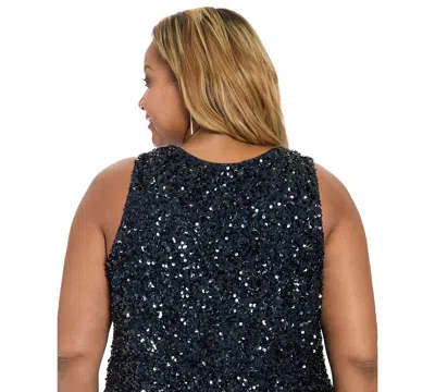 Muse Plus Size Sleeveless Scoop Neck Top In Black