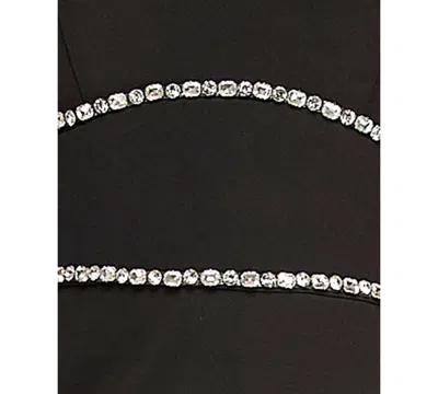 Seni & Cade Juniors' Scoop Neck Midi Dress In Black