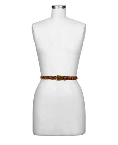 Patricia Nash Women's Atina Chain-link Leather Belt In Brown