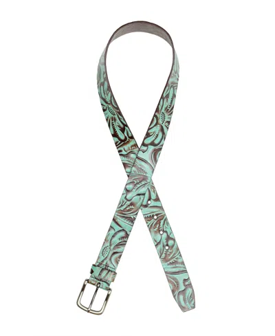 Patricia Nash Women's Pelosa Tooled Leather Belt In Multi