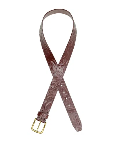 Patricia Nash Women's Pelosa Tooled Leather Belt In Brown