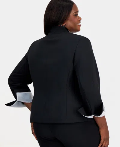 Kasper Plus Size Three-button Blazer In Multi