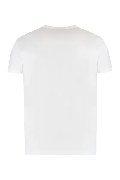 Diesel Solid Color T-diegor-d Crew-neck T-shirt With Oval D Patch In White