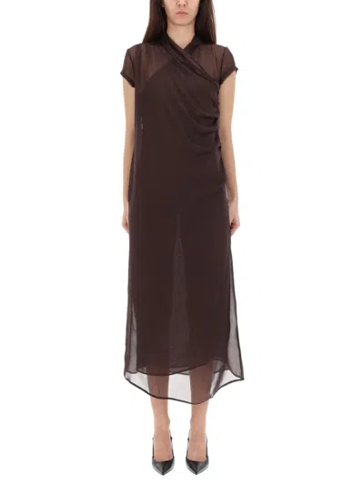 Paloma Wool Abito Midi Sully In Brown