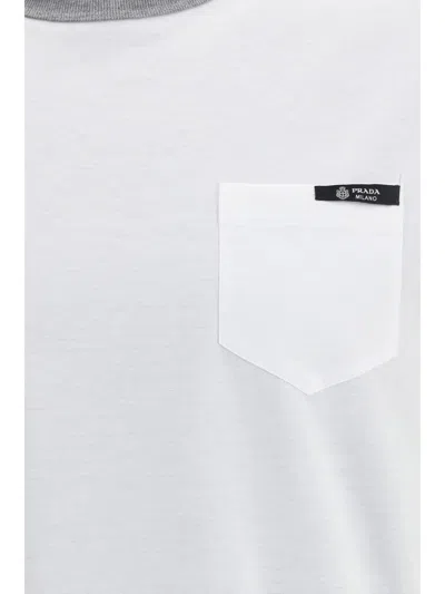 Prada Reversible Cotton T-shirt In White