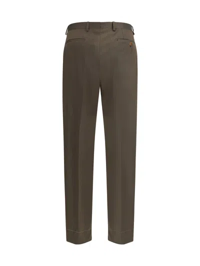 Brioni Bicolor Fleece Wool Casual Pants In Brown