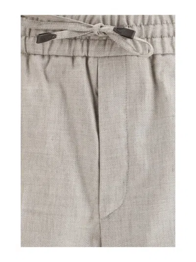 Brioni Straight-leg Asolotrousers In Gray