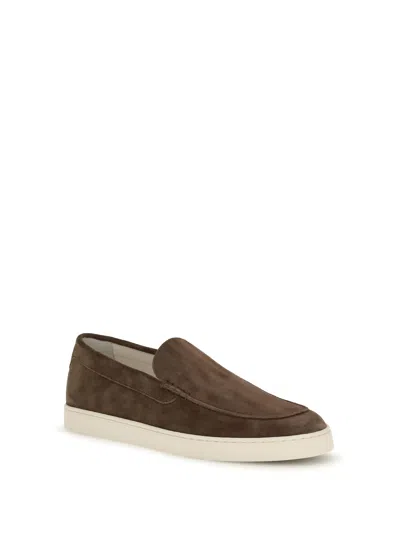 Brunello Cucinelli Men Suede Loafers In Brown