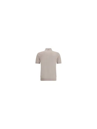 Brunello Cucinelli Beige Cotton Polo Shirt In Neutral