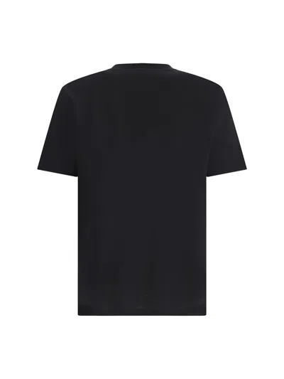 Balmain Logo Embossed Cotton T Shirt In Black