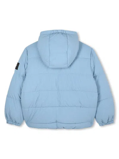 Marc Jacobs Checked Puffer Jacket In Blue