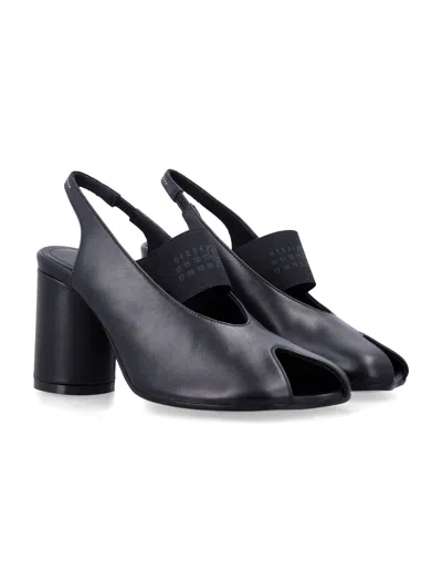 Mm6 Maison Margiela Pump Sling Back Ponity Cut In Black