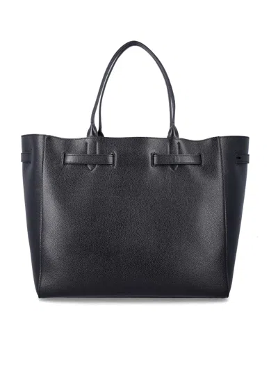 Tom Ford Audrey Large Black Leather Tote Bag In Black
