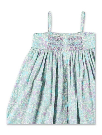 Bonpoint Dress Lace Flower In Green