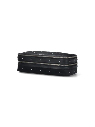 Anya Hindmarch Make-up Studs Clutch Bag In Black
