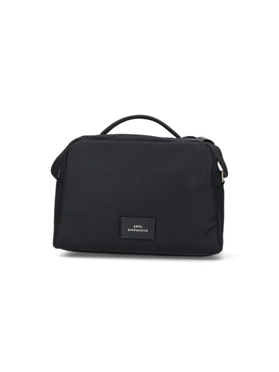 Anya Hindmarch Eyes Patch Zipped Shoulder Bag In Black
