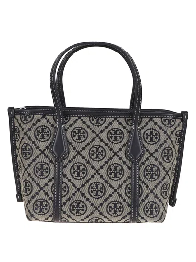 Tory Burch Perry Monogram Tote Bag In Blue