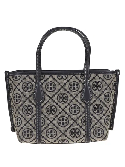 Tory Burch Perry Monogram Tote Bag In Blue