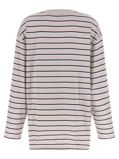 Rotate Birger Christensen Striped Oversized Cotton Jersey T-shirt In Multi