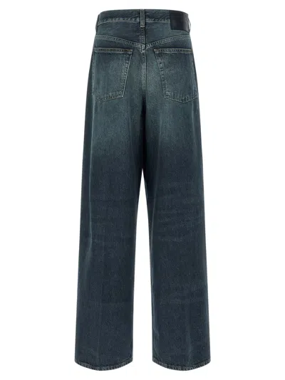 Haikure Candy Denim Trousers Pleated Front Belt Loops In Blue
