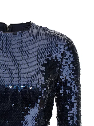 Rotate Birger Christensen Sequin Dress In Blue
