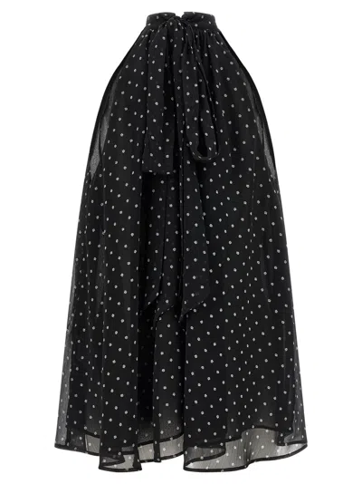 Rotate Birger Christensen Halterneck Bow Top In Multi