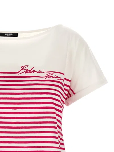 Balmain 'marinière' T-shirt In Multi