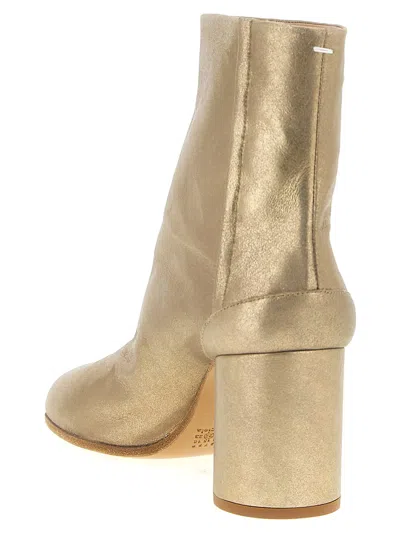 Maison Margiela Tabi Ankle Boots In Gold