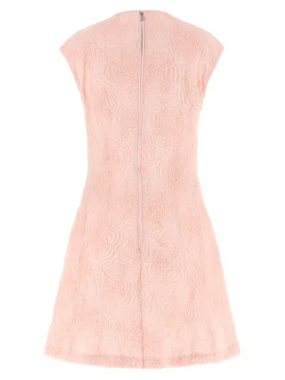 Rotate Birger Christensen Mesh Dress In Pink