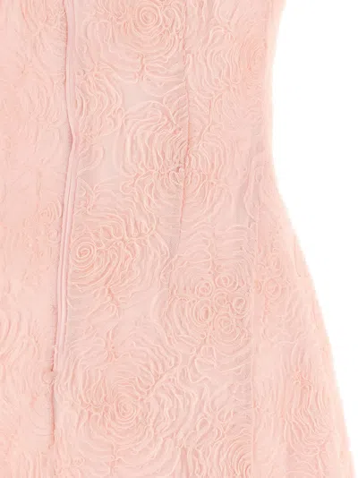 Rotate Birger Christensen Mesh Dress In Pink