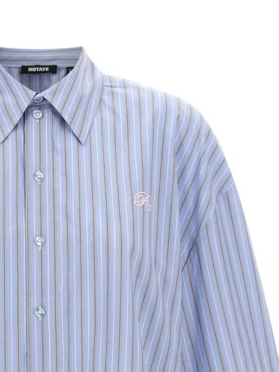 Rotate Birger Christensen Poplin Oversized Shirt In Blue