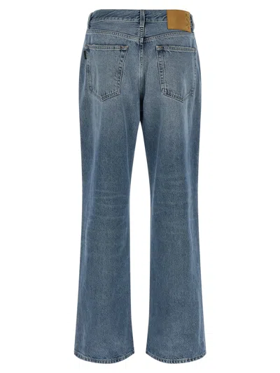 Haikure Korea Nordic Straight Leg Jeans Trousers In Blue