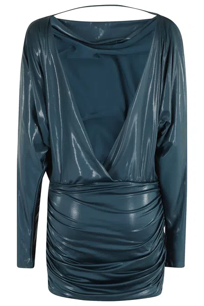 The Andamane Mini Dress Long Sleeve In Green