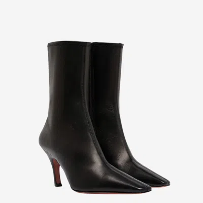 Amina Muaddi Jamie Stretch Bootie 80 Ankle Boots In Black