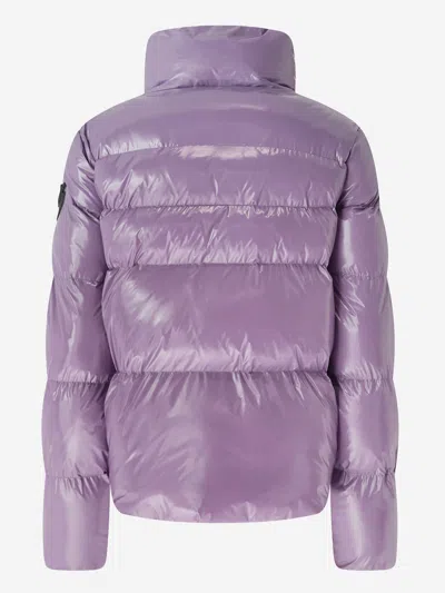 Pinko Glossy Nylon Padded Jacket In Purple